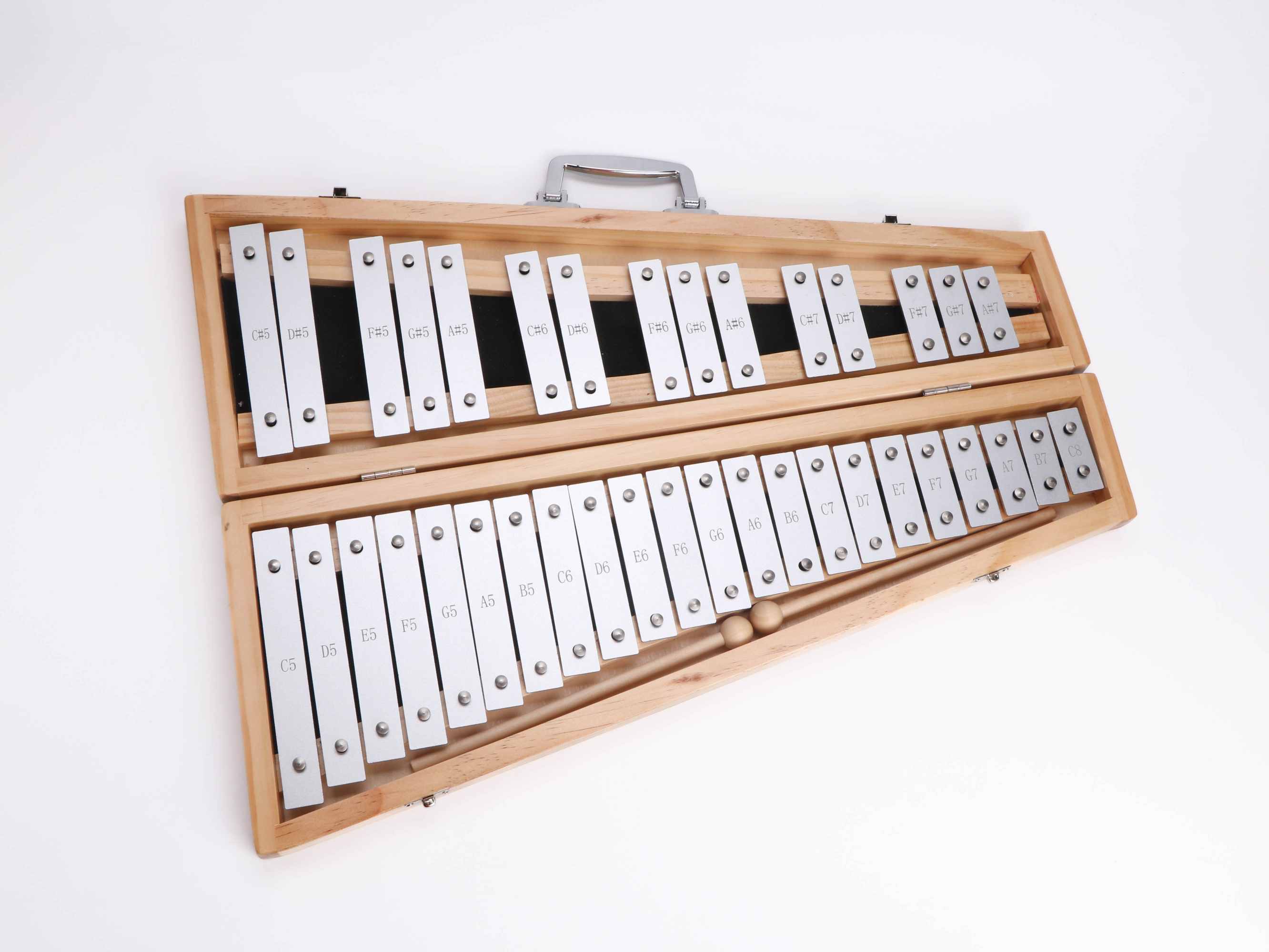 Educational G5-G7 Range 25 Note Children Xylophone Learning Music Toy Use Beech Aluminum Alloy