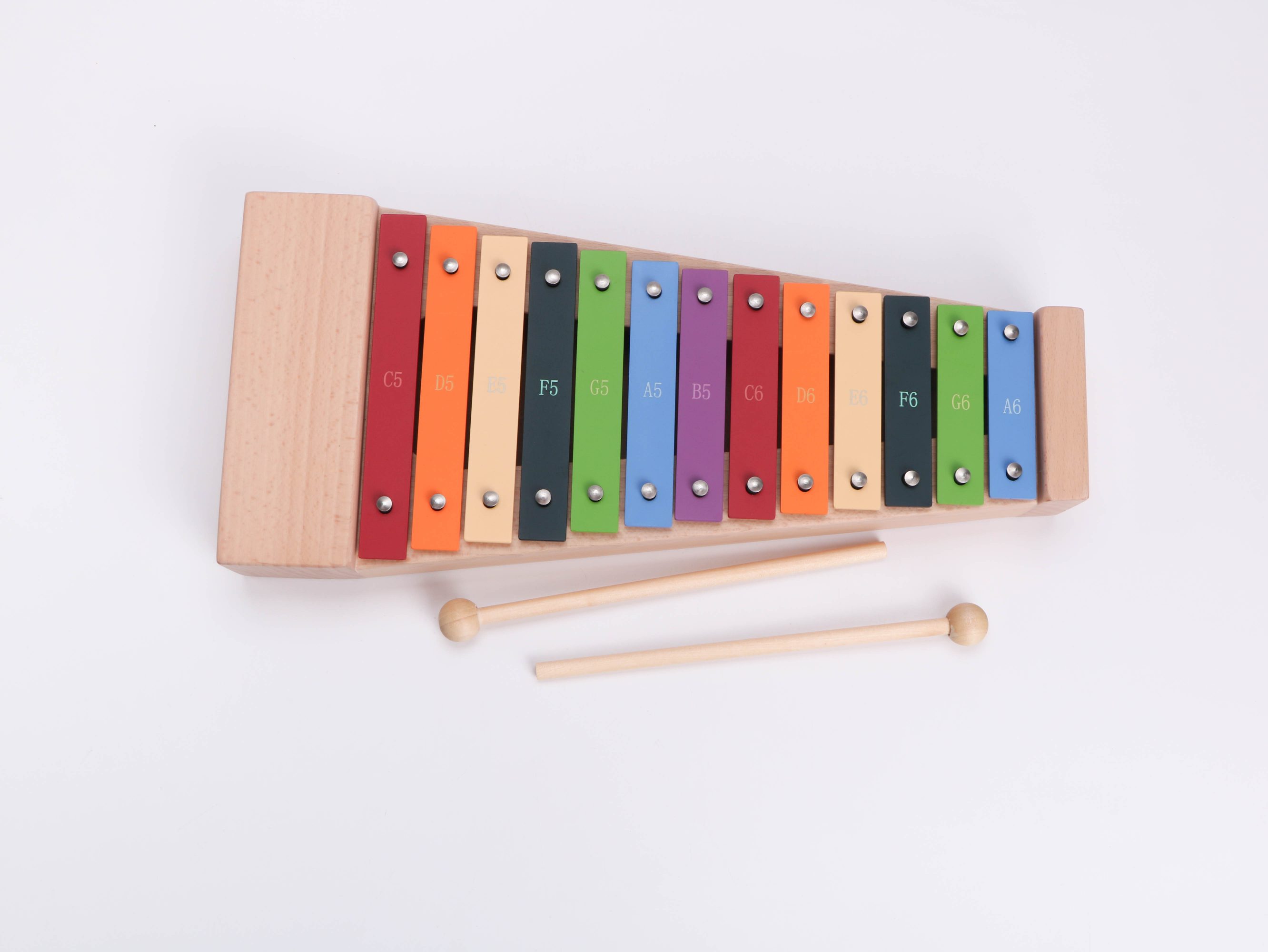 Colorful G5-A6 Beech Aluminum Alloy Educational Children Unisex Xylophone Music Toy